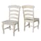 International Concepts Set of 2 Country French Chairs with Solid Seats, Unfinished C-219P - alternate 1